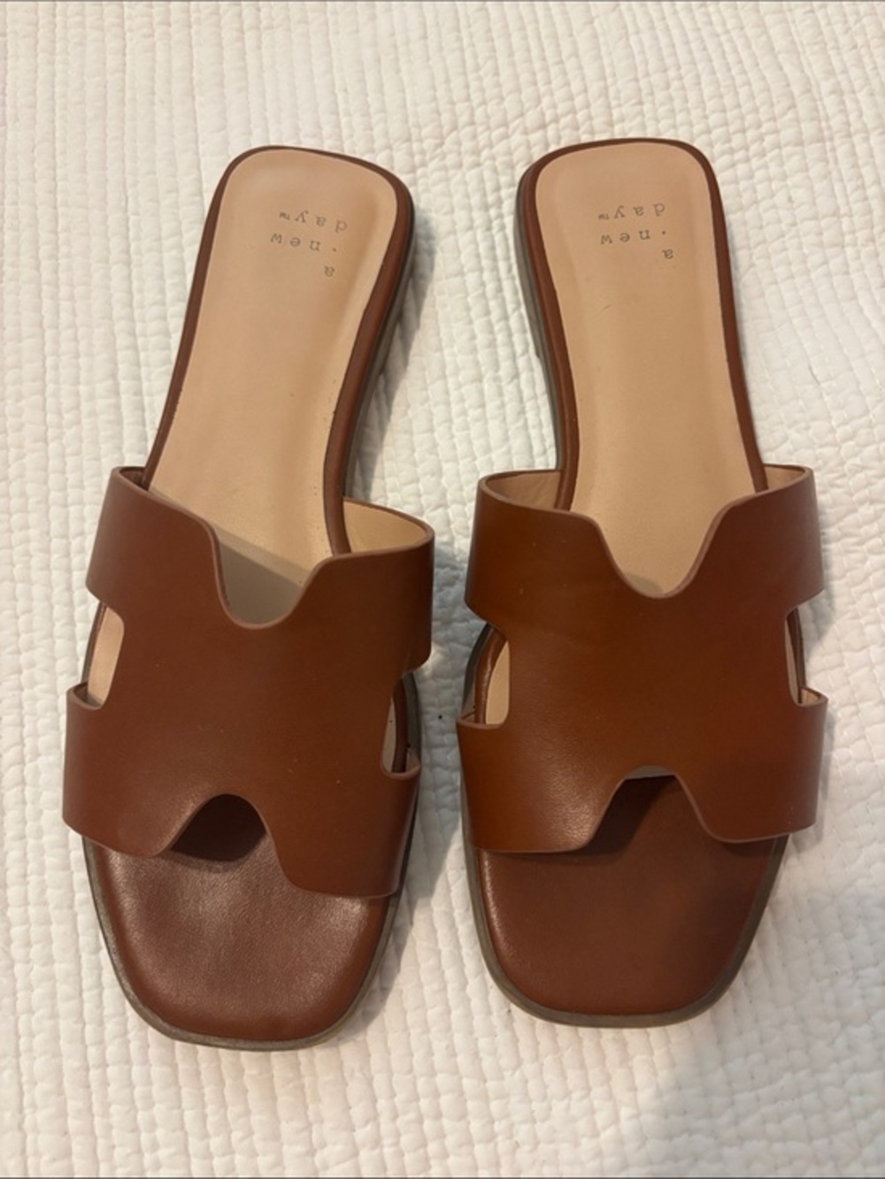 Women's Brown Slide Sandals size 7